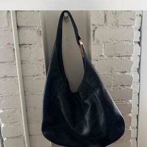Michael Kors Black Hobo Bag/with Matching Wallet